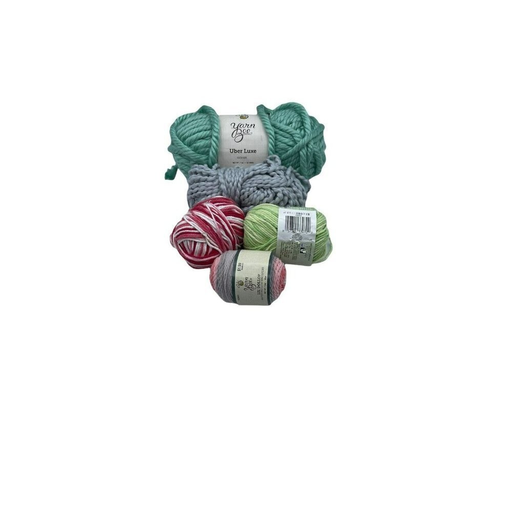 Lot of 5 Yarn Rolls Lily Yarn Bee Unopened and Opened